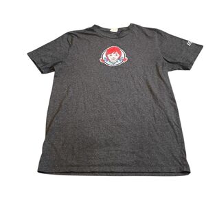 Wendy’s Graphic T-Shirt Adult Unisex Medium Gray Logo “Wee Hours Are Ours” NCAA